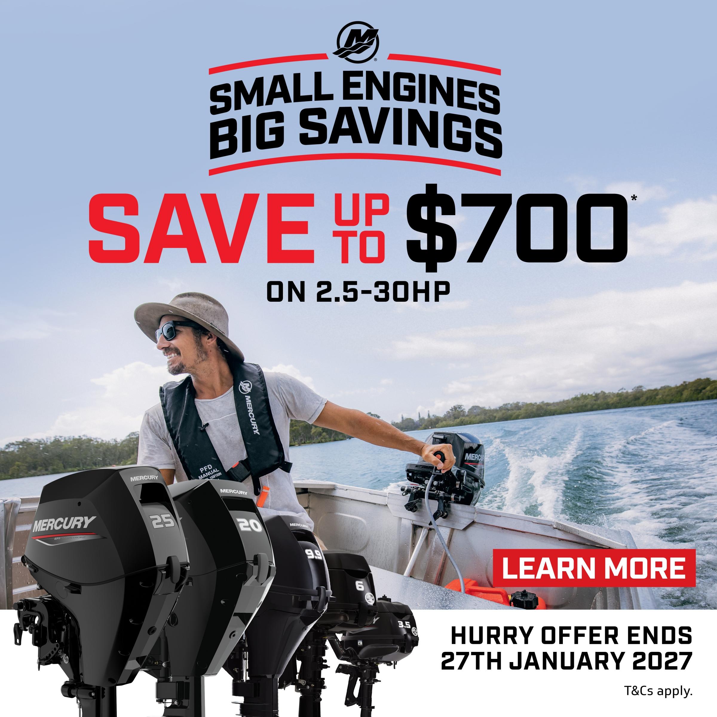 Small Engines but Big Savings on Mercury FourStroke Outboards